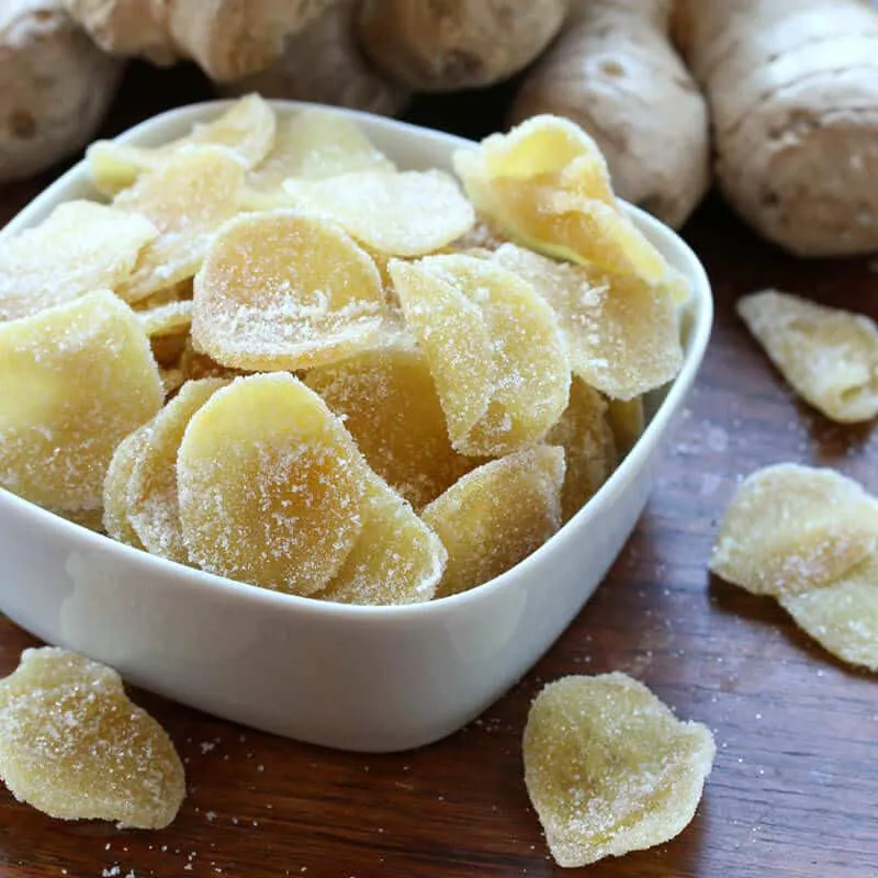 Candied Ginger or crystallized ginger