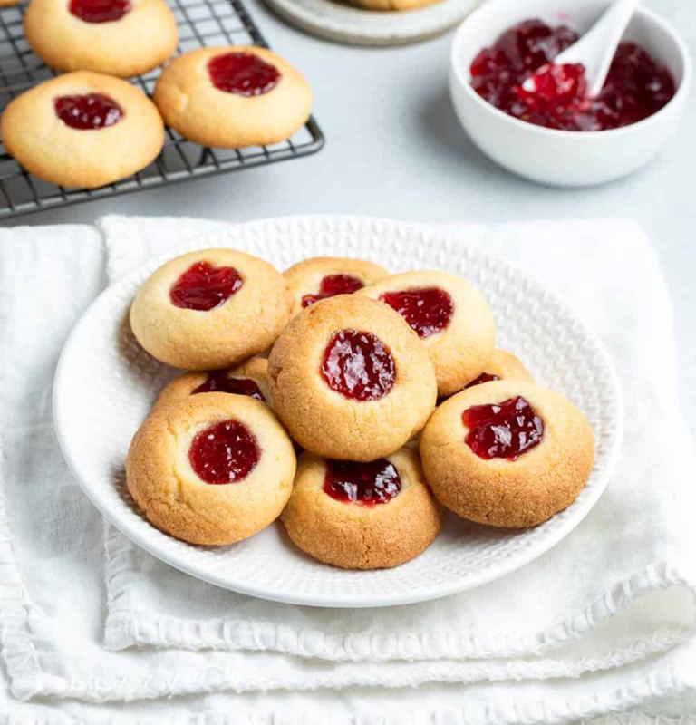 Easy Homemade Jam Drops Biscuits/Cookies Recipe