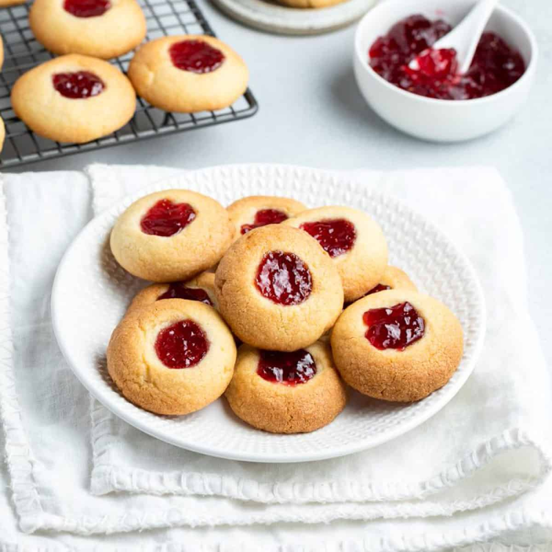 Easy Homemade Jam Drops Biscuits/Cookies Recipe