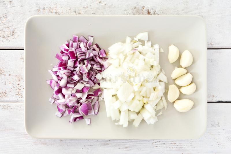 Minced Onion and Minced Garlic